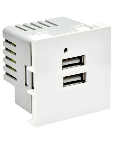 Розетка USB A+A 4,2А PRIMER РКЮ-23-40-П белый IEK PR-KK40D-RU-0-2-AA-K01). Розетка USB. IEK в Саранске