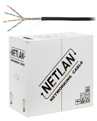 U/UTP 4pair, Cat5e, Out, PE, CCA (CCA-UU004-5E-PE-BK) . Кабель «витая пара» (LAN) для структурированных систем связи. NETLAN в Саранске