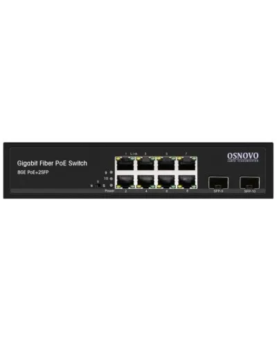 SW-80802(150W). Промышленный PoE коммутатор Gigabit Ethernet на 10 портов. OSNOVO в Саранске