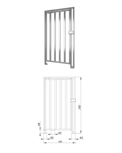 Praktika К-10-Н правая. Калитка полноростовая. OXGARD в Саранске