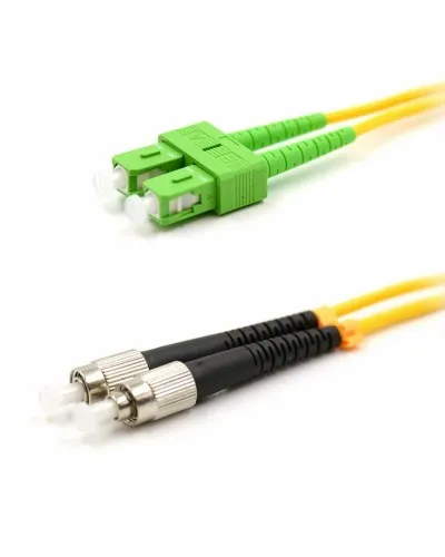Патч-корд оптический переходной (SM), 9/125 (OS2), SC/APC-FC/UPC, (Duplex), PVC, 5м REXANT (50-2857-1): Патч-корд оптический в Саранске