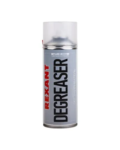Очиститель обезжириватель DEGREASER, REXANT, 400 мл, аэрозоль (85-0006): Баллон с очистителем в Саранске