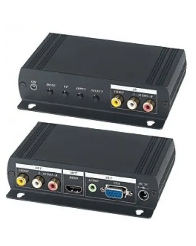 AD001HH. Преобразователь композитного видео и аудиосигналов в VGA и HDMI. SC&T в Саранске