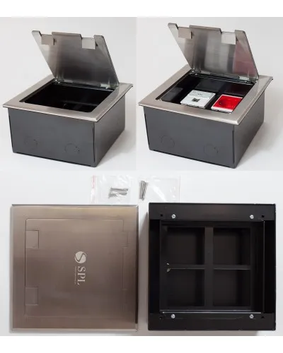 Люк на 4 поста (45х45), из нержавеющей стали, с коробкой, IP40 (300014). Люк. SPL в Саранске