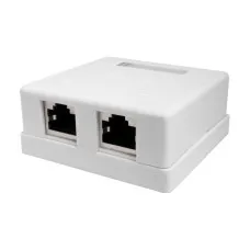 Розетка настенная RJ-45, 8P8C, Cat.5e, 2 порта, FTP (10-0308). Компьютерная розетка. SUPRLAN