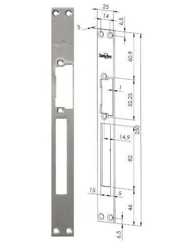ST-SL502SP. Запорная планка длинная. Smartec в Саранске
