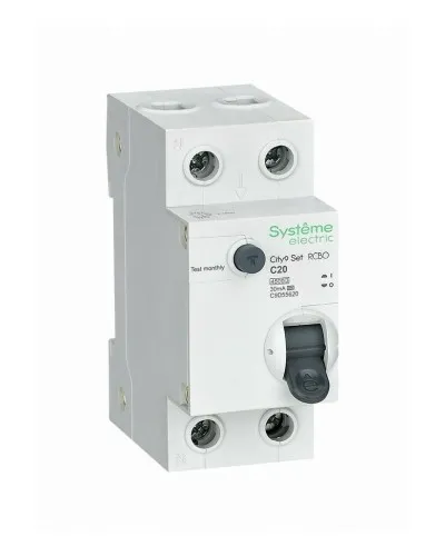 City9 Set 1P+N С 20А 4.5kA 30мА A 230В (C9D55620). Автоматический выключатель дифференциального тока. Systeme Electric в Саранске