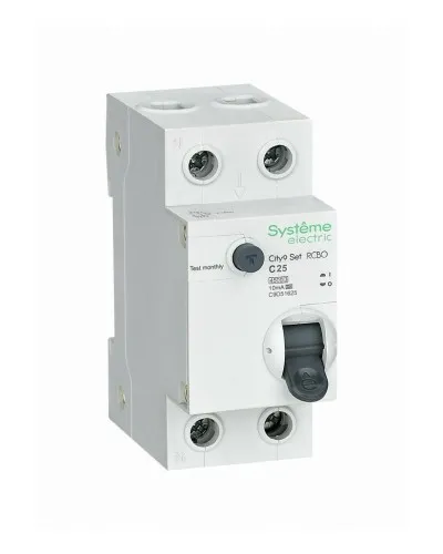 City9 Set 1P+N С 25А 4.5kA 10мА A 230В (C9D51625). Автоматический выключатель дифференциального тока. Systeme Electric в Саранске