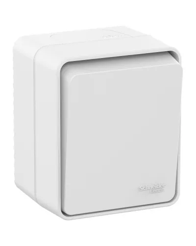 AtlasDesign PROFI54 выключатель 1-клавишный, открытой установки, белый (ATN540111). Выключатель. Systeme Electric в Саранске