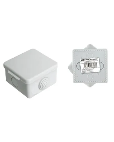 Коробка ОП 65х65х50мм, крышка, IP54, 4вх (SQ1401-0511). Распаячная коробка. TDM ЕLECTRIC в Саранске