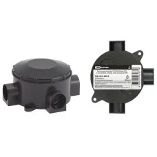 Распаячная коробка ОП D80х35мм, IP42, 3-х рожковая, черная TDM (SQ1401-4054). Распаячная коробка ОП. TDM ЕLECTRIC
