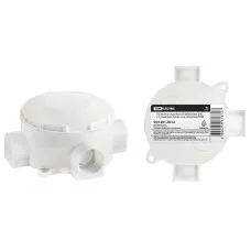 Распаячная коробка ОП D80х35мм, IP42, 3-х рожковая, белая TDM (SQ1401-4014). Распаячная коробка ОП. TDM ЕLECTRIC