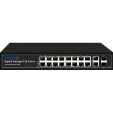 TR-NS24202S-300-16PoE. Коммутатор с PoE. Trassir