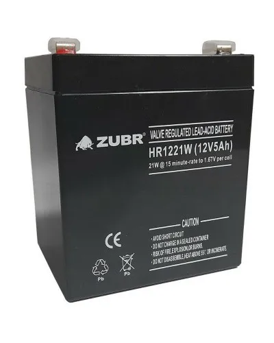 ZUBR HR 1221W (12V, 5Ah). Аккумулятор герметичный свинцово-кислотный. ZUBR в Саранске