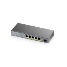 GS1350-6HP-EU0101F. L2 коммутатор PoE+ для IP-видеокамер. ZYXEL