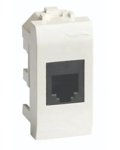 Розетка RJ-45 Brava 1 модуль слоновая кость (75654S): Розетка компьютерная с одним разъёмом в Саранске