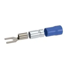Наконечник вилочный НВИ 1,5-2,5 М3 (D3,2мм) (100 шт) (2B13P-DS-PVC). Наконечник вилочный с изолированным фланцем ПВХ, двойная гильза. ДКС