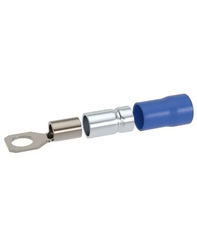 Наконечник НКИ 1,5-2,5 М5 (D5,3мм) с отверстием под винт (100 шт) (2B5P-DS-PVC). Наконечник с отверстием под винт и изолированным фланцем ПВХ, двойная гильза. ДКС в Саранске