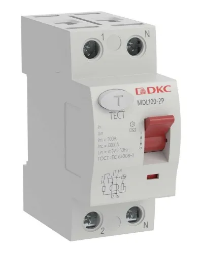 YON MAX MDL100 ВДТ, 2P, 30mA, 40A, АС (MDL100-2P2-40-AC). Автоматический выключатель дифференциальный (УЗО). ДКС в Саранске