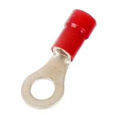 Наконечник НКИ 0,25-1,5 М6 (D6,4мм) с отверстием под винт (100 шт) (2A6P-EE-PA). Наконечник с отверстием под винт и изолированным фланцем ПА. ДКС