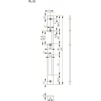 FL22. Запорная планка короткая. dormakaba