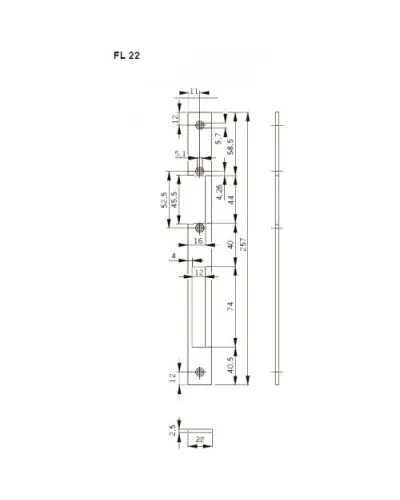 FL22. Запорная планка короткая. dormakaba в Саранске