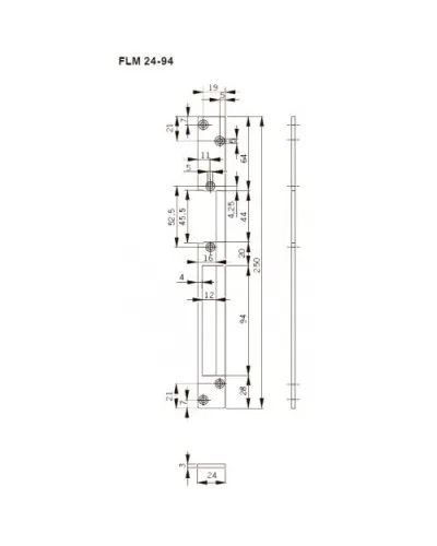 FLH24-94. Запорная планка длинная. dormakaba в Саранске
