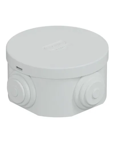 Коробка JBR065 D=65х35, 4 вых., IP44, серая (44004). Коробка монтажная. Экопласт в Саранске