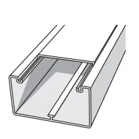 Короб 100х40 INSTA с крышкой (крышка=80мм) (76004): Короб с крышкой