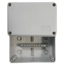 Коробка (КУП) JBS080 85х85х40, 6 вых, IP44 (44006KP): Коробка уравнивания потенциалов (КУП), 6х9мм, 8 зажимов