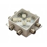 КМ-О (10к*10,0)-IP66-120х120, три ввода: Коробка монтажная огнестойкая