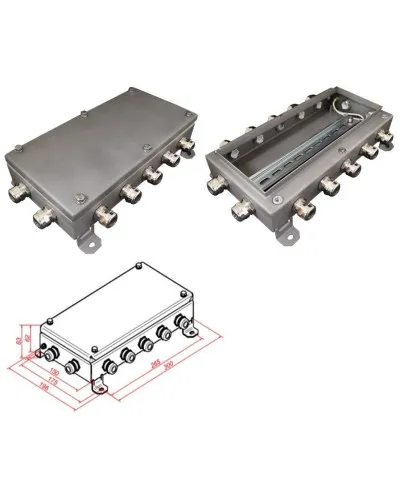 КМ IP66-1530, 12 вводов, нержавейка. Коробка монтажная электротехническая. Гефест в Саранске