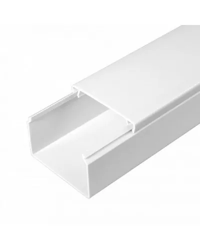 Короб 60х40 (Промрукав) (PR.0560401). Кабель-канал с двойным замком белый 60х40. Промрукав в Саранске