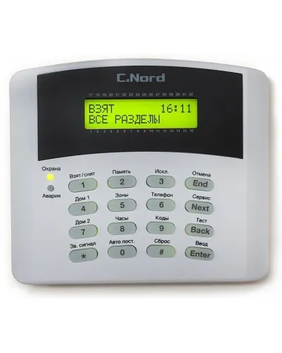 K16-LCD. Проводная клавиатура для контрольных панелей серии Норд, Hunter, Captain. Си-Норд в Саранске