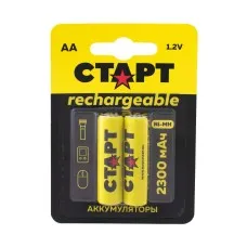 СТАРТ HR6 (AA, 2300 mah), упак. 2 шт. БЛИСТЕР. Перезаряжаемые аккумуляторы. СТАРТ
