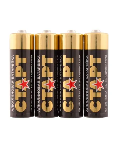 СТАРТ LR6-SH4-BOX (1,5 В, AA, LR6), упак. 4 шт.. Алкалиновые батарейки. СТАРТ в Саранске